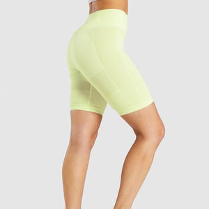 Shorts Deportivos de Cintura Alta para Mujer, Marca Privada, con Botones y Remaches, Personalizables OEM, Transpirables, para Entrenamiento - Product Image 4