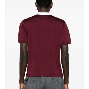 Verano nuevos hombres Casual para Polo camisa 100% algodón tejido transpirable deportes solapa camiseta Top personalizable manga corta Top - Product Image 4