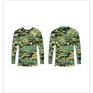 Camiseta de Manga Larga para Hombre, Color Azul Oscuro Turquesa, Diseño Geométrico, Patrón de Fractura Abstracta, Trackstar OEM, Marca Privada TSI-G05-P0832 - Product Image 2
