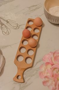 โปรดที่ใส่ไข่ไม้คุณภาพสูงสำหรับห้องครัวฟาร์มและตลาดเครื่องครัวใช้ถาดไข่เพื่อความปลอดภัยของไข่ - Product Image 3