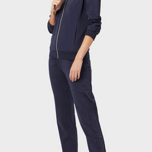 Sudaderas con capucha y pantalones de chándal con logotipo personalizado Conjunto de chándal de mujer 2 Conjunto de dos piezas Pantalones de chándal y conjunto de Sudadera con capucha estampada - Product Image 3