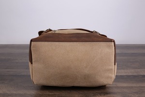 Mochila de Lona y Cuero para Viajes, Aventuras al Aire Libre, Escuela, Portátil, Fabricante OEM LCBP-0026 - Product Image 4