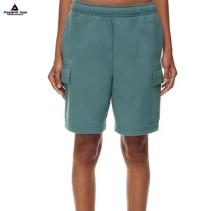 กางเกงกีฬาขาสั้นเอวสูงทรงหลวมของผู้หญิงกางเกงขาสั้นสีพื้นแบบลำลองสำหรับฤดูร้อน - Product Image 1