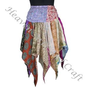 DS005 Urban Tribal Dance Assorted <b>Skirt</b> Patchwork New Saree <b>Skirts</b> Long Size Saree <b>Skirts</b> For Ladies Art <b>Silk</b> <b>Skirt</b> Saree Hippie - Product Image 3