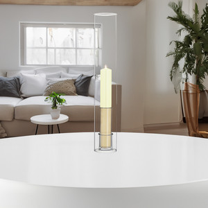 HST0214 - Clear Hurricane Candle Shade Chimney <b>Tube</b> [No Bottom] - 2 x 14 - Product Image 6
