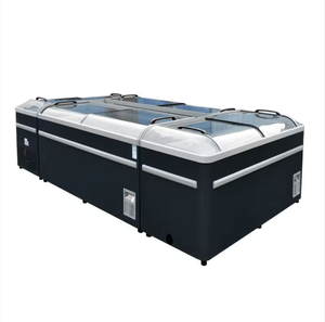 VENDITA DI Vetrine Refrigerate Combinabili per Supermercati in Diverse Dimensioni, Espositori a Isola in Acciaio Colorato 2-8 - Product Image 1