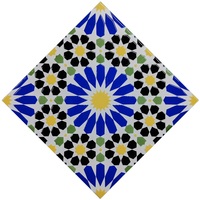 Carreaux à l'encaustique marocaine en ciment Carreaux de céramique classiques marocains personnalisés Carreaux de luxe Art déco à motif émaillé pour mur et sol