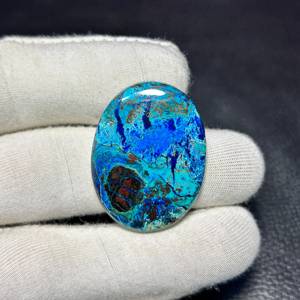 100% pierres précieuses de Shattuckite naturelles Cabochons de Shattuckite de qualité supérieure Shattuckite lâche superbe Look bijoux 50 Caret (35*27MM) - Product Image 4