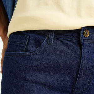 Vente directe de pantalons jeans cargo style rue haute pour hommes, denim tricoté unique au design solide pour l'automne, l'hiver et l'été - Product Image 5