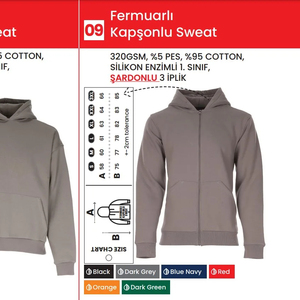 Sudadera con capucha de algodón con cremallera, la más vendida – 100% sin estampado, estilo oversize, técnica Puff, jersey de alto gramaje - Product Image 3