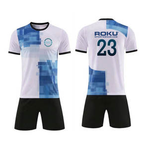 Uniforme de football personnalisé de haute qualité pour adultes, vêtements de sport en polyester de grande taille, nom de l'équipe, logo direct du service OEM, couleurs personnalisées - Product Image 2