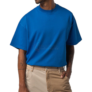 T-shirt ample et surdimensionné noir personnalisé pour hommes Streetwear de haute qualité en coton biologique 100% à épaules tombantes solide vente en gros OEM - Product Image 4