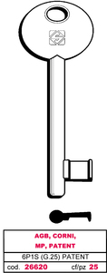 Chiave A Mappa 6p1s (g.Vaz 0) Patent Agb, Corni, Mp, Patent - Product Image 1