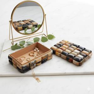 Boîte en corne de buffle pour le rangement de bijoux et de cadeaux - Intérieur doux pour les objets délicats Haute qualité - Product Image 6