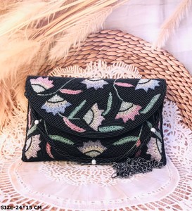 Handmade Designer Stone Beaded Women's <b>Clutch</b> <b>Bag</b> Stylish Magnetic Closure <b>for</b> Party Evening <b>Wedding</b> New Arrival Fashion - Product Image 3