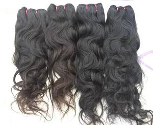 Vente en gros 100% extensions de tissage de cheveux humains ondulés vierges indiens non transformés à cuticule alignée - Product Image 5