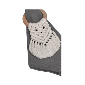 Rond de serviette en macramé de conception de qualité standard porte-serviettes de finition attrayant pour les hôtels de fête de mariage Restaurant - Product Image 5