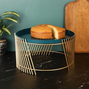 Soporte de pastel rústico de 2 niveles para bodas y celebraciones Soporte decorativo de pastel de 2 niveles con pedestal elegante - Product Image 2