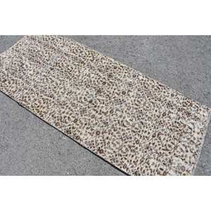 Tapis turc vintage classique Beige marron 3.1x7.1 pieds Patchwork Boho tissage plat laine latex soutenu pour salon tapis de jute - Product Image 4