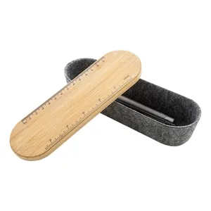 Porte-stylos écologique en RPET et bambou, gadgets de bureau durables - Product Image 3