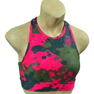 OEM Women's Lightweight High for Impact <b>Cross</b> Beauty Sport Bra New Tight <b>Tops</b> with Shockproof Halter Neck for Gym Wear - Product Image 3
