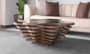 Wholesale Premium Quality Solid Wood Coffee <b>Table</b> for Living Room Home Decor with Storage <b>Shelf</b> Available - Product Image 5