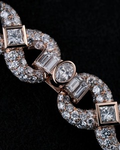 VVS 1 Moissanite โซ่เพชรคิวบาเครื่องประดับที่ไม่ซ้ำกันของขวัญเครื่องประดับสำหรับเธอ - Product Image 3