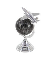 Globe terrestre décoratif en laiton et aluminium, best-seller, rotatif, éclairé, à détection tactile, design moderne fait main, pour la maison et le bureau