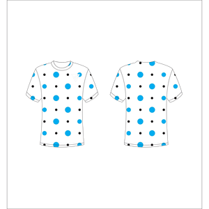 เสื้อยืดผู้ชายสีขาวลายจุด แขนสั้น คอกลม ทรงปกติ สวมใส่สบาย ผลิตโดย Trackstar OEM แบรนด์ส่วนตัว รุ่น TSI-G05-P0639 - Product Image 1