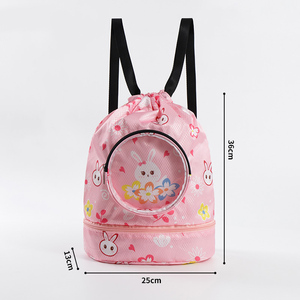 Little Pony Crocodile Patterns zaino da nuoto con coulisse da ragazza zaino da nuoto con coda di ali dal Design carino - Product Image 4