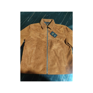 Chaquetas de Piel de Oveja con Cremallera de Primera Calidad, Moda Urbana, Chaqueta de Cuero Genuino, Chaqueta de Gamuza, Venta al por Mayor, Chaqueta Personalizada para Hombre - Product Image 1