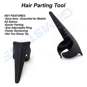 Kit d'outils professionnels en acier inoxydable pour extensions de cheveux avec pinces à micro-perles à 3 trous, aiguilles, crochets et ciseaux pour usage en salon - Product Image 4