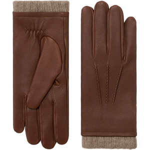 Gants en peau de mouton en cuir coupe-vent confortables avec un design noir chaud pour un usage quotidien en hiver - Product Image 4
