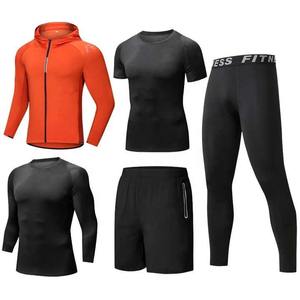 Ropa Deportiva para Hombre, Logotipo Personalizado OEM, Ligera, Tallas Grandes, Conjunto Deportivo de 5 Piezas, Transpirable, con Parches, de Algodón, de Secado Rápido - Product Image 2