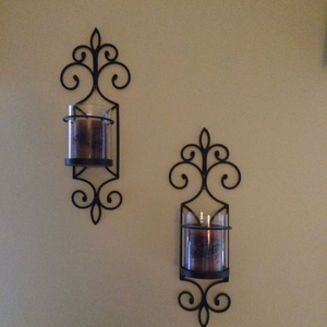 Indoor Iron Wall Sconce Designed For Ambient <b>Lighting</b> In Living Room Bedroom And Hallway <b>Spaces</b> - Product Image 1