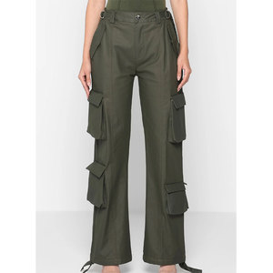 Pantalones cargo ajustables y cómodos para mujer en alta calidad con color personalizado a precio barato Pantalones cargo para mujer con bolsillos - Product Image 1