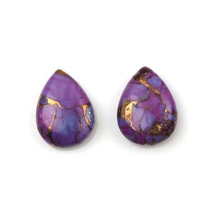 Calidad superior púrpura cobre turquesa 12x16 MM suave forma de pera piedra preciosa suelta cabujón fabricación de joyas oro 18K adornos de joyería - Product Image 4