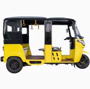 Triciclo de Gasolina de 60v con Cabina Abierta, Tuk Tuk, Triciclo Motorizado de 3 Ruedas para Pasajeros, Taxi Motorizado con Cabina Cerrada - Product Image 3