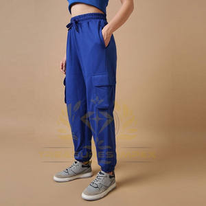 Ropa de calle para mujer, pantalones de chándal de invierno con logotipo personalizado, pantalones Cargo de lana de algodón 100%, ropa de gimnasio de marca personalizada - Product Image 1