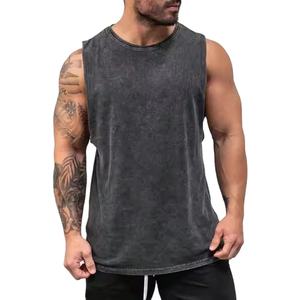 Mens Gym Fitness Tank Top <b>Sleeveless</b> Muscle <b>Shirt</b> for Training Running Cotton Sportswear Outfit - Product Image 1