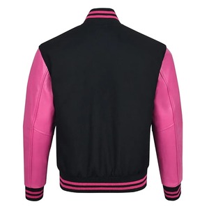 Custom Logo Plain Letterman Versity Jacket for Plus Size Men Wholesale Blank Winter Jacket with <b>Button</b> Versity Jacket - Product Image 4