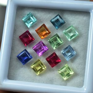 พลอยซิทรินสังเคราะห์ทรงเหลี่ยม 4 มม. 12 เม็ด หลายสี พร้อมเอฟเฟกต์เปลี่ยนสี สำหรับเครื่องประดับชั้นดี - Product Image 3