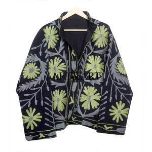 Chaqueta Boho de Alta Calidad para Mujer, Estilo Vintage, Bordado Suzani, Acolchada, 100% Algodón, Ecológica, Hecha a Mano, Tradicional, Precio Razonable - Product Image 6