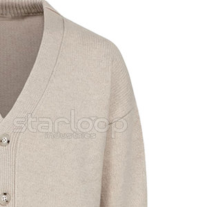 Pull cardigan en laine mélangée respirante pour homme, design luxueux, doux et tricoté, design moderne - Product Image 4