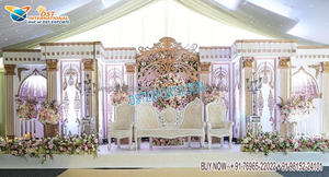Escenario de recepción de boda con temática romana, decoración de escenario de boda con temática romana, noche de recepción increíble - Product Image 4