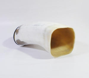 แก้วเขาควายแท้ทำมือ สีขาวและสีครีม สไตล์ไวกิ้งแบบดั้งเดิม ขัดเงา สำหรับดื่มมีด - Product Image 6