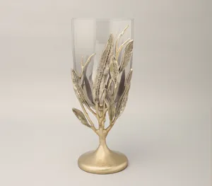 Uniqui Gold <b>Candle</b> Pillar Holder Elegant Christmas Home Decoration for <b>Candle</b>-Lit <b>Dinners</b> and Events - Product Image 2