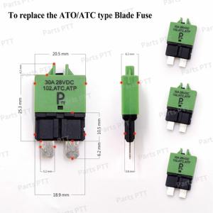Disjoncteur ATC/ATO automobile PTT T1 30A réinitialisation manuelle disjoncteur ATC à profil bas - Product Image 5