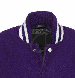 Blouson universitaire d'hiver pour homme de haute qualité en laine et cuir, coupe-vent, respirant, séchage rapide, style Letterman, étiquettes personnalisables, col montant - Product Image 4