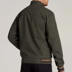 Custom High Street Winter Satin Bomber <b>Jacket</b> for Men with Front Logo-Wholesale OEM Service - Product Image 4